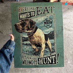 Hunting Tin Sign